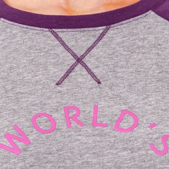 WORLD’S OKAY-EST RUNNER Graphic Baseball T-Shirt Size Medium - Picture 5 of 9